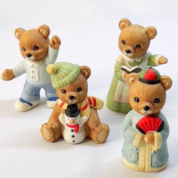 Lot 9 Homco Porcelain Family Bears Vintage Mama Papa 1406 1413 1444 1450 1462 - Picture 4 of 12